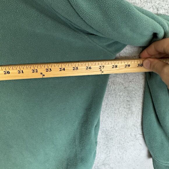 Lyle & Scott Scotland Sweater Mens XXL Green 1/4 Zip Fleece Lightweight - Picture 4 of 7